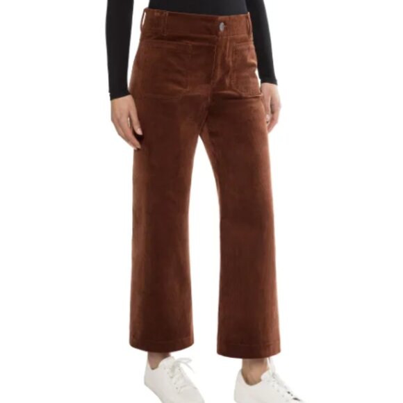 NWT Matty M Women's Wide Leg High Rise Corduroy Pants Brown Size S-L $65 11HL281 - Picture 2 of 4